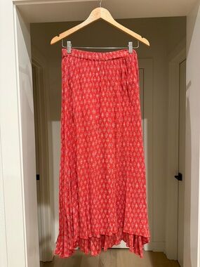 Billabong Boho Maxi/Midi Skirt - Size S - Red Pattern